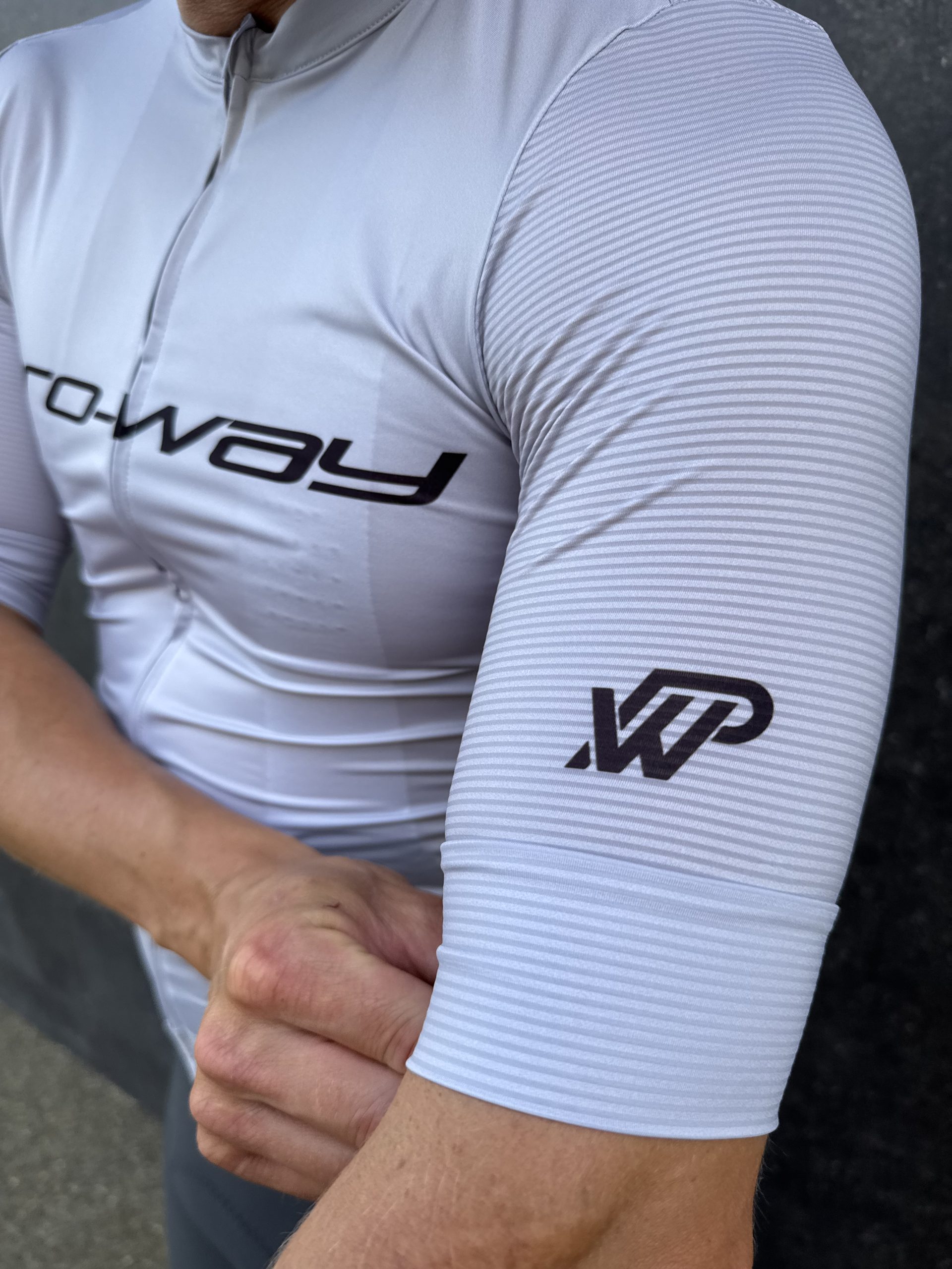 Koszulka kolarska krótki rękaw PRO-WAY (szara) - obrazek 9