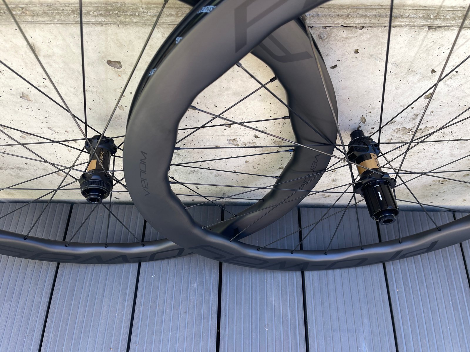 Koła karbonowe PRO-WAY NEW VENOM 50/55mm DT SWISS 350 GOLD! Ratchet 36T waga 1440g - obrazek 3